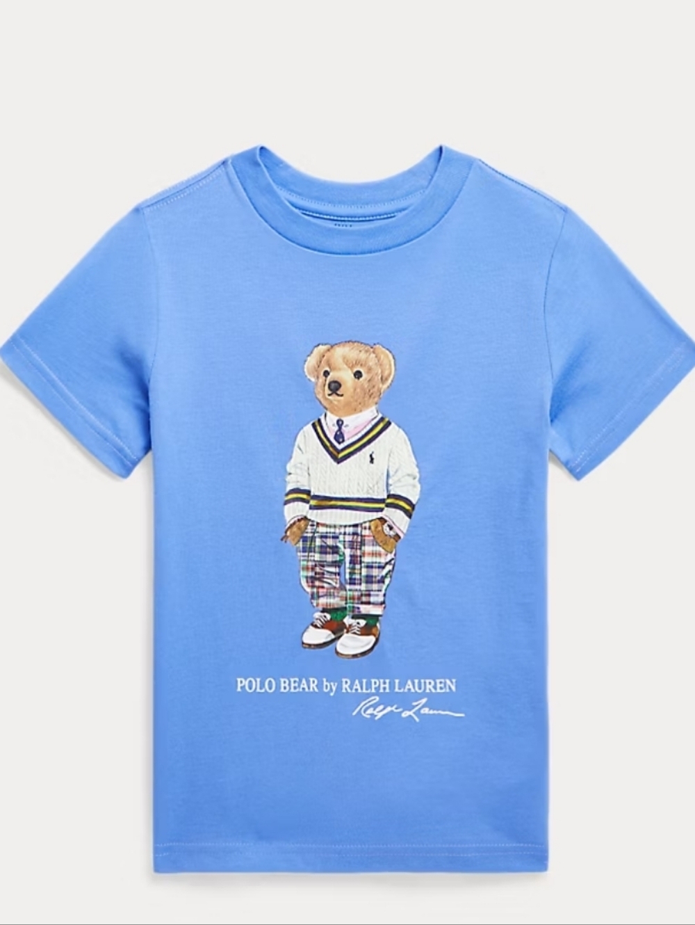 Polo by Ralph Lauren Blue Boys Polo Bear Jersey Tee Size XL (18-20) - Picture 2 of 6